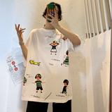 【トップス】韓国風insルーズシンプルファッションＴシャツ