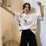 【トップス】韓国風insルーズシンプルファッションＴシャツ