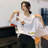 【トップス】韓国風insルーズシンプルファッションＴシャツ