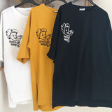 【トップス】シンプルゆったりアルファベットラウンドネック春夏Tシャツ